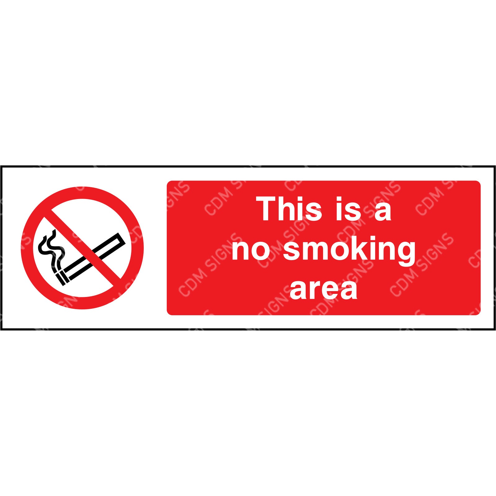This is a no smoking area sign