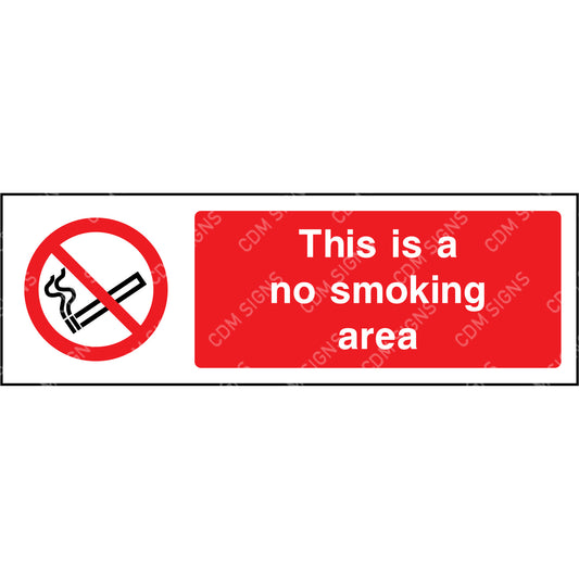 This is a no smoking area sign