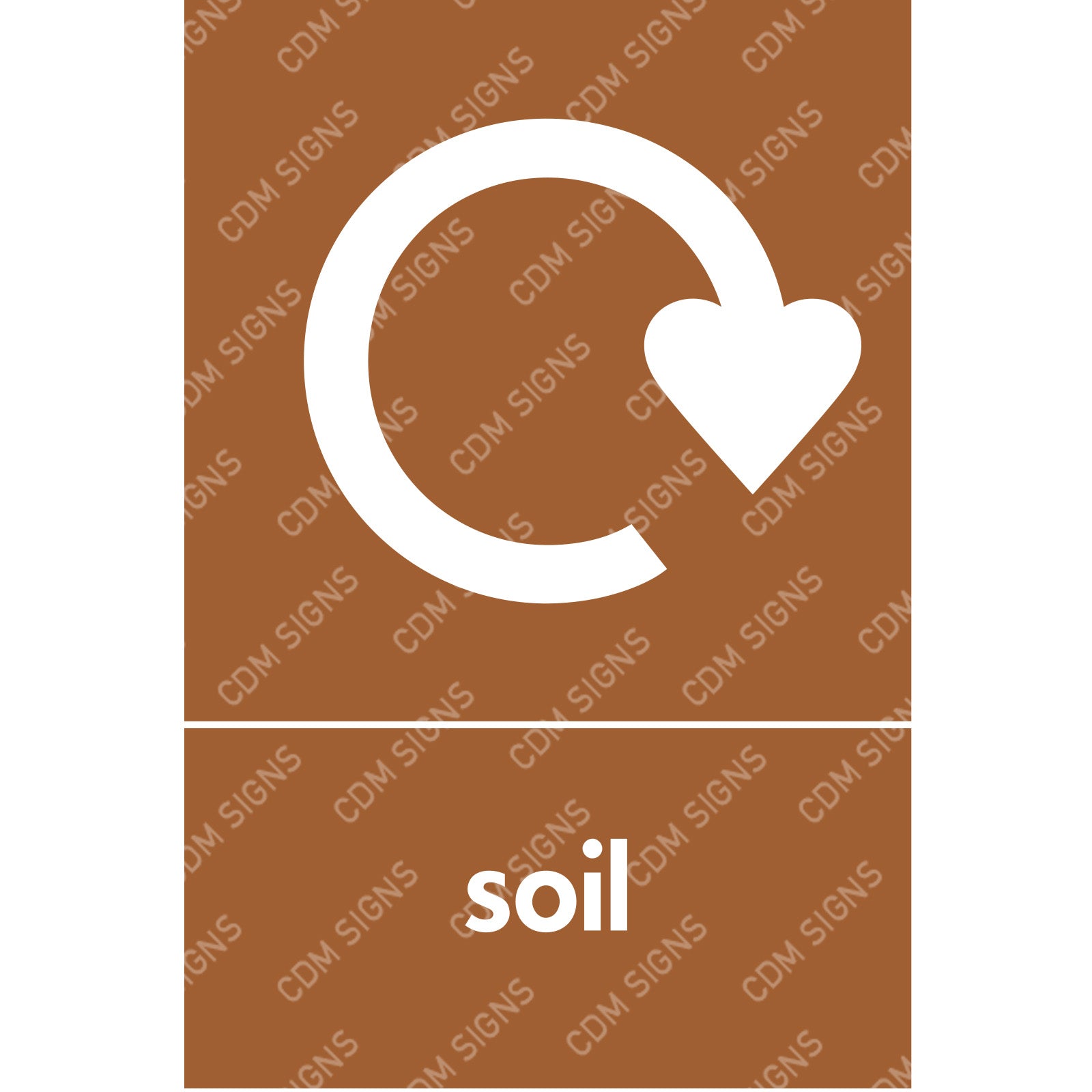 Soil recycling sign - Site signage