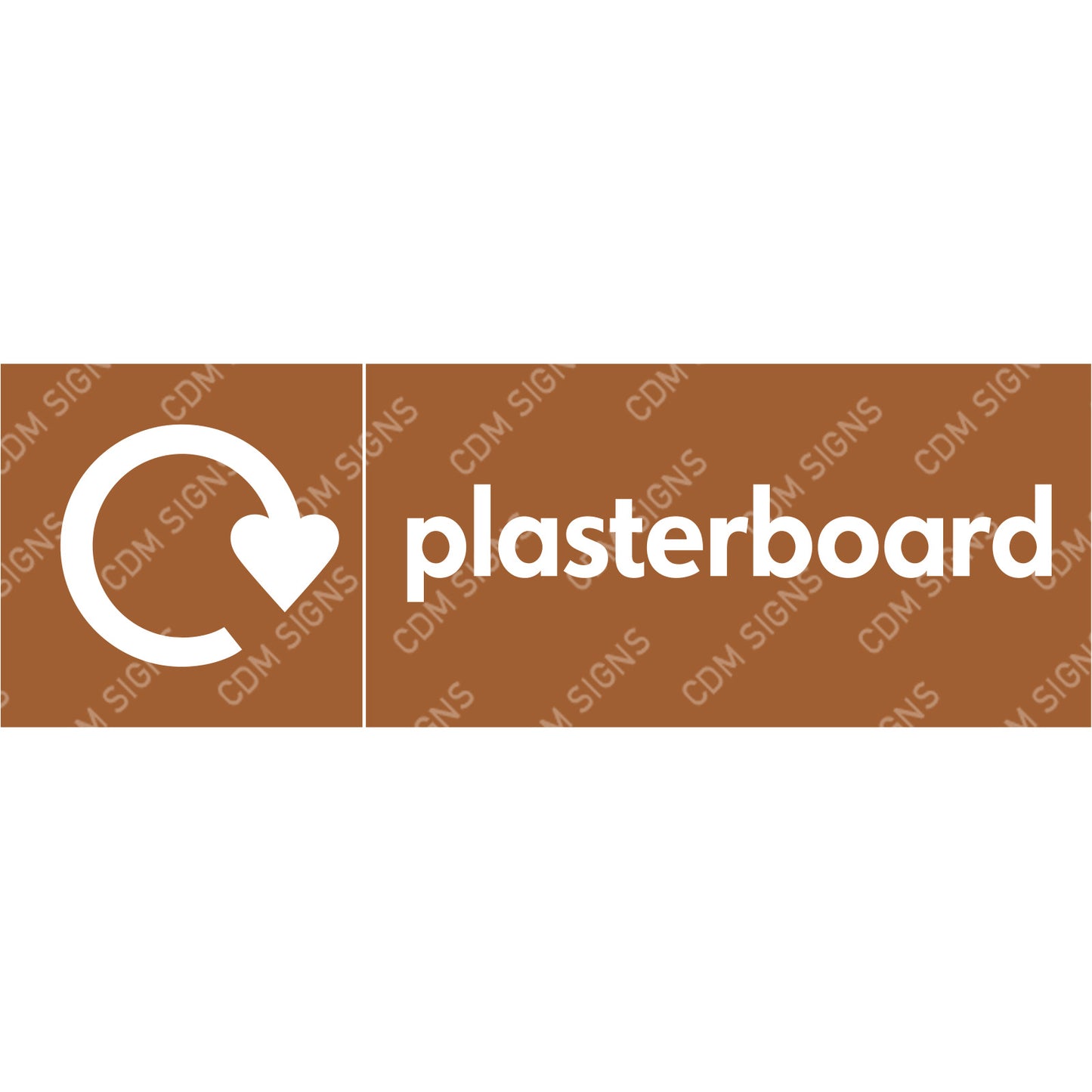 Plasterboard recycling site sign