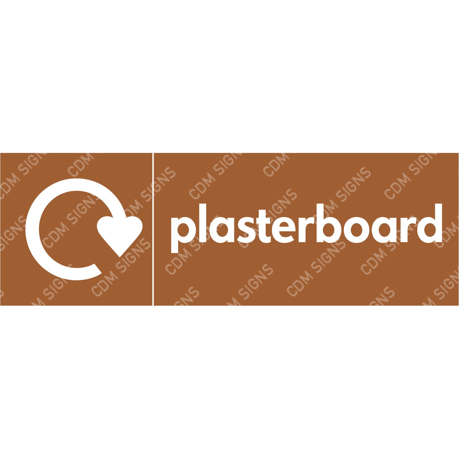 Plasterboard recycling site sign