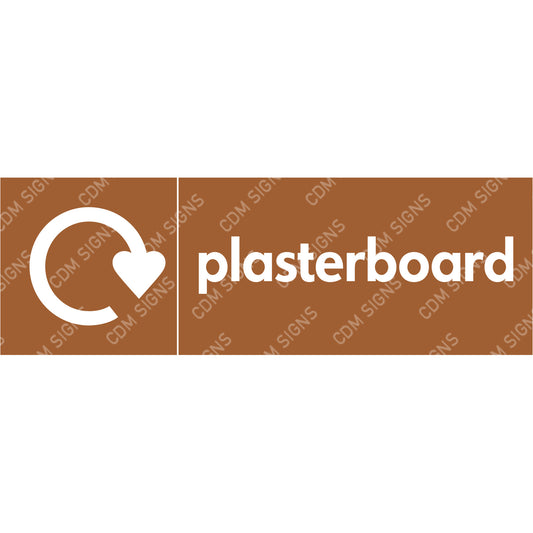 Plasterboard recycling site sign