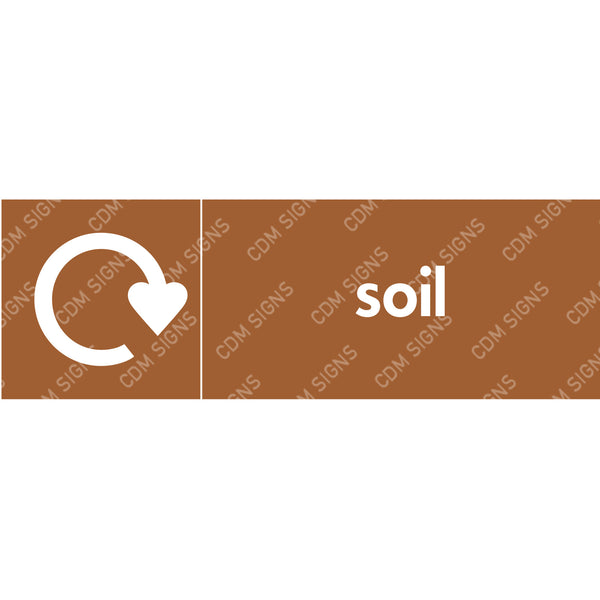 Recycling soil sign - Site signs