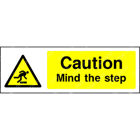 caution mind the step sign